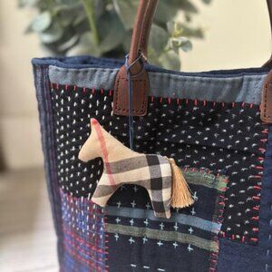 Handmade Horse Bag Charm Cotton Fabric Tassel 3.5"